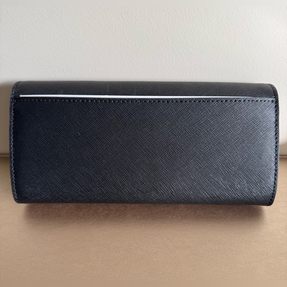 NEW Michael Kors Black Leather Jet Set CarryAll NWT Clutch Wallet - Picture 3 of 10